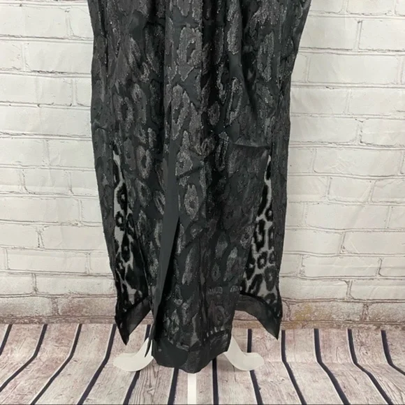 EXPRESS Black Burn Out Leopard Kimono One Size - Picture 11 of 16